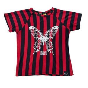 O-mighty Women's Red and Black T-shirt
